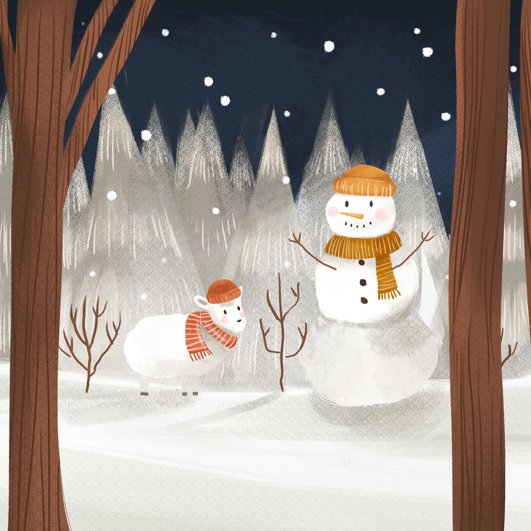 Snowy Sheep Encounter Snowy Sheep Encounter