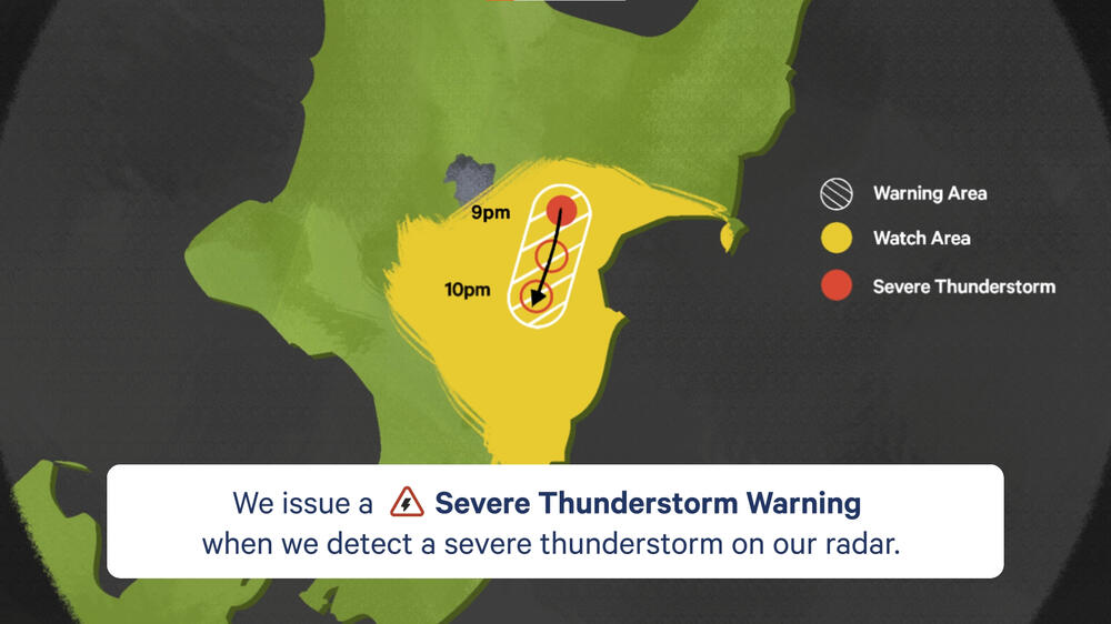 Severe Thunderstorm Process Red Warning